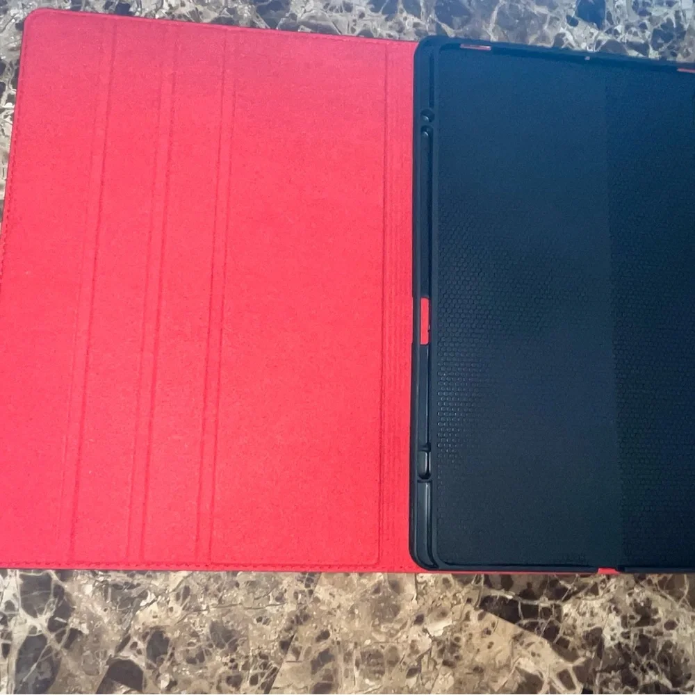 NANROIL Samsung S8 + 12.4 Pen Case Red Genuine Leather Protective Shell Sleep